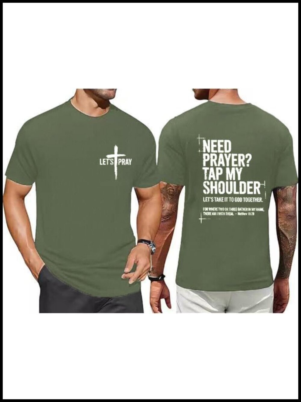 Men's Christian Cross Graphic T-Shirt Crew Neck Short Sleeve